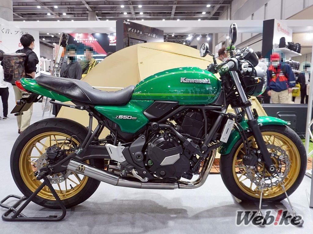 Z650RS demo bike by DAYTONA full of prototypes! SP Tadao’s sample exhaust is a must see!