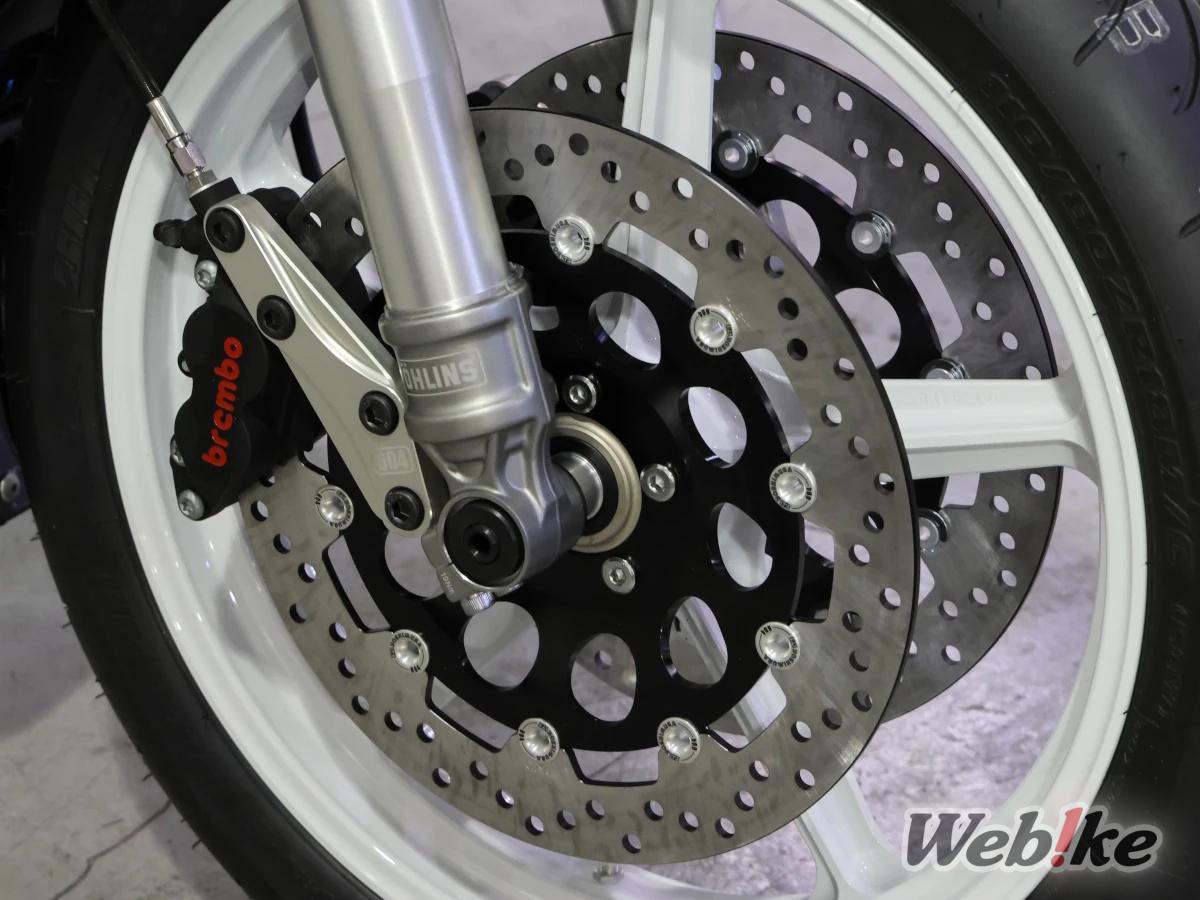 YOSHIMURA x SUNSTAR collaboration front discs on the GSX-R750 #604 complete machine