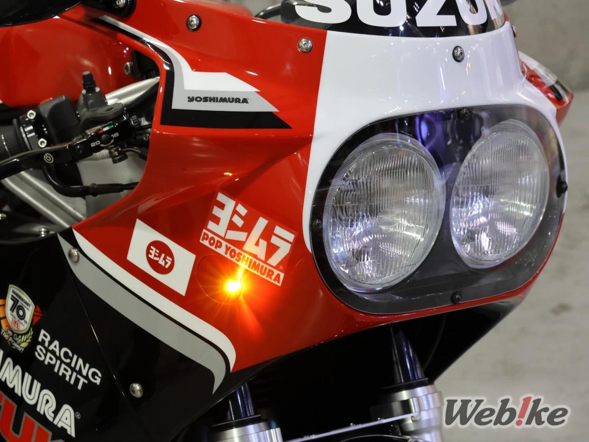 Small turn signals by YOSHIMURA on the GSX-R750 #604 complete machine