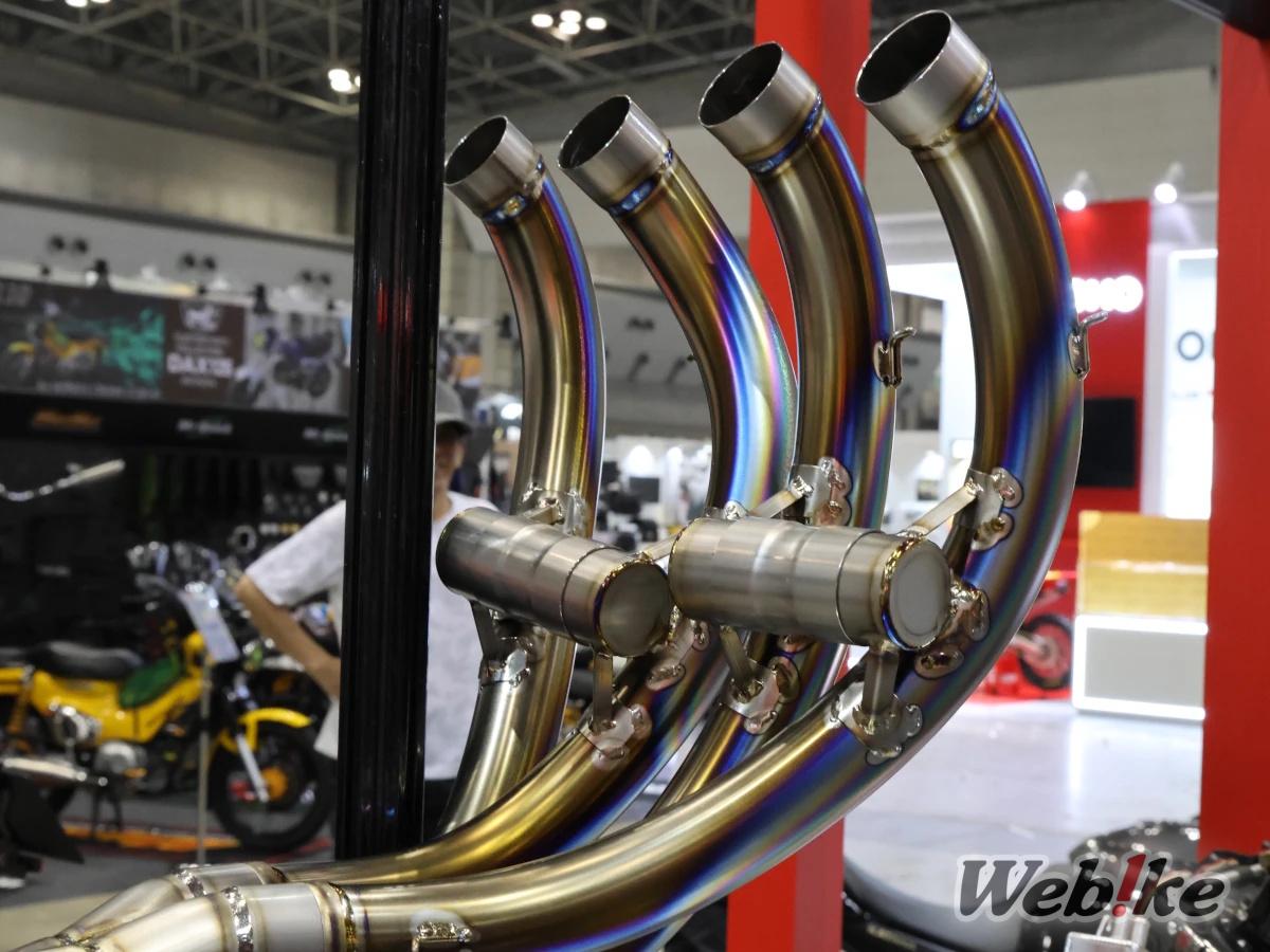 YOSHIMURA Hand Bent Duplex Titanium Cyclone exhaust pipe structure